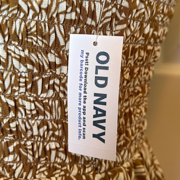 NWT Old Navy Woman’s XS Brown V-Neck Mesh Babydoll Cami Swing Top - Picture 7 of 9